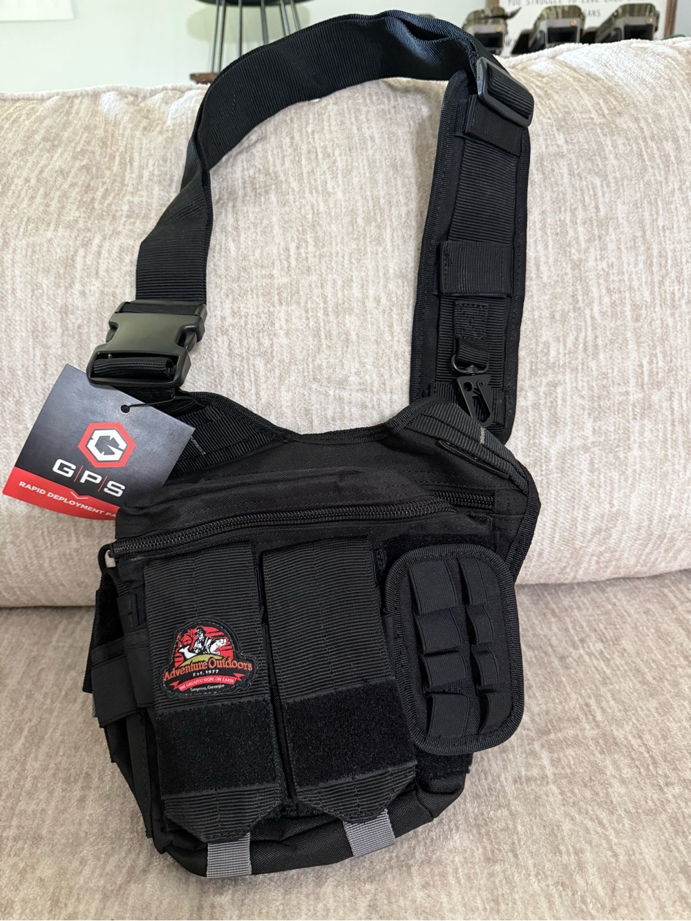 Black Tactical Sling Bag for Men - Compact Everyday Carry